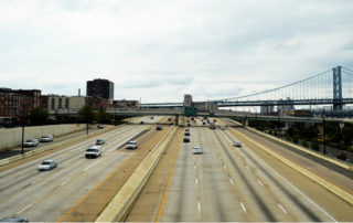 ben franklin bridge and interstate