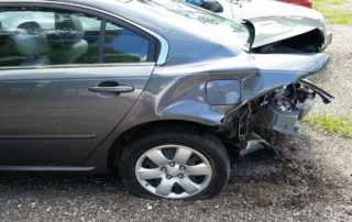 car with rear-end damage