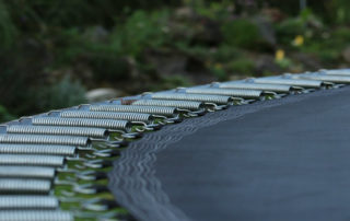closeup of trampoline
