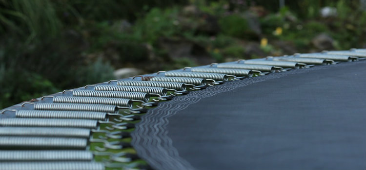 closeup of trampoline