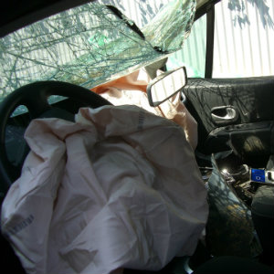 deployed airbag post accident