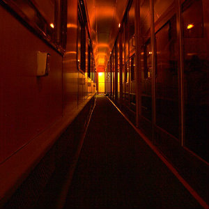 dimly lit hallway