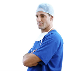 doctor blue scrubs