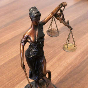 lady justice in blue bell law office