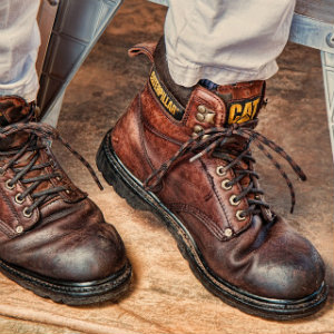 leather safety construction boots