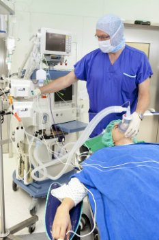 patient receiving anesthesia