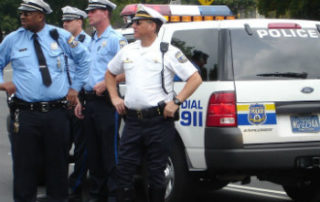 philadelphia police officers and car