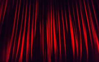 red stage curtain