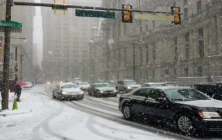 snowing in center city