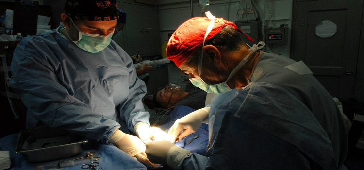 two surgeons in operation